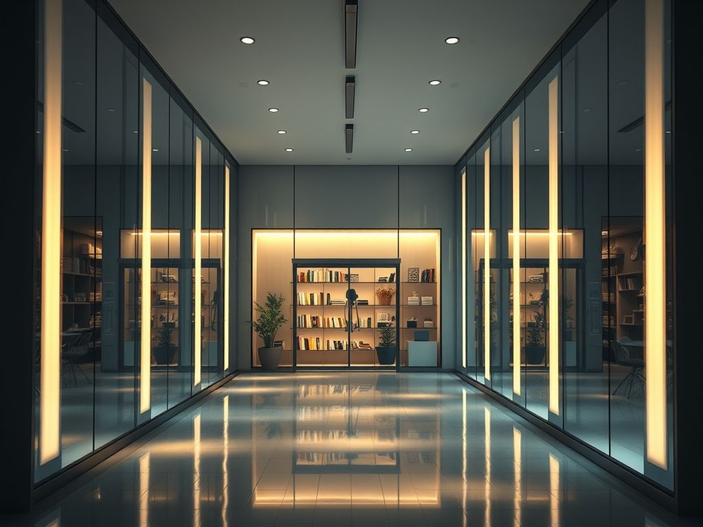 Iluminação dinâmica para vitrines