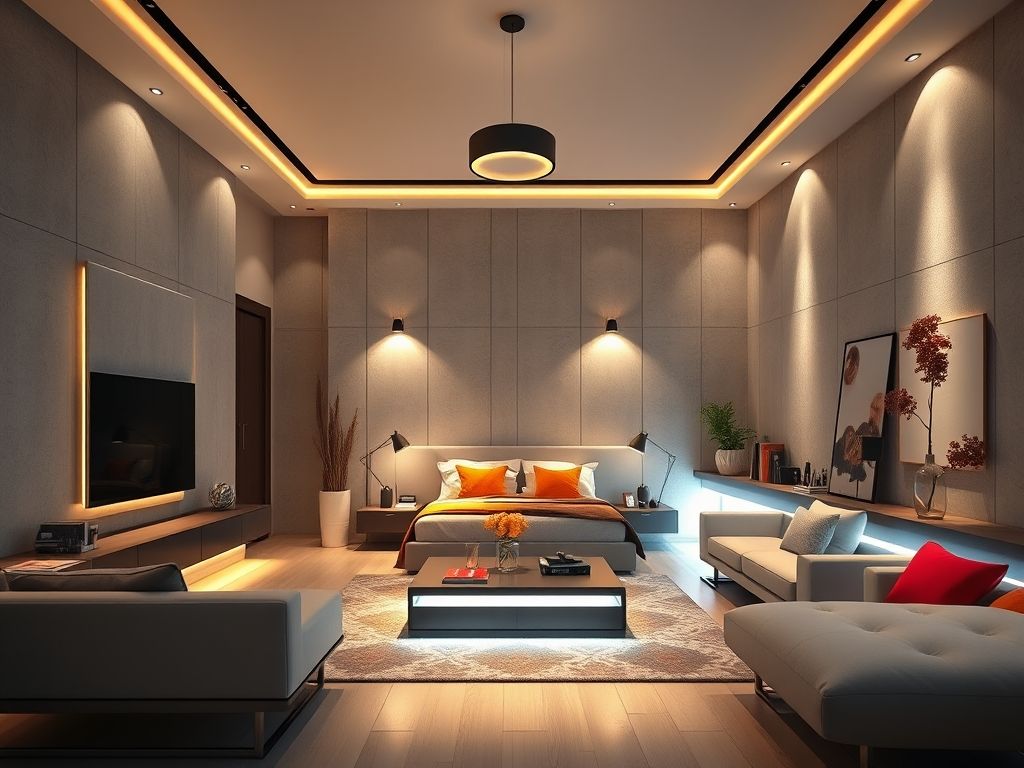 Iluminação indireta em quartos: ideias criativas