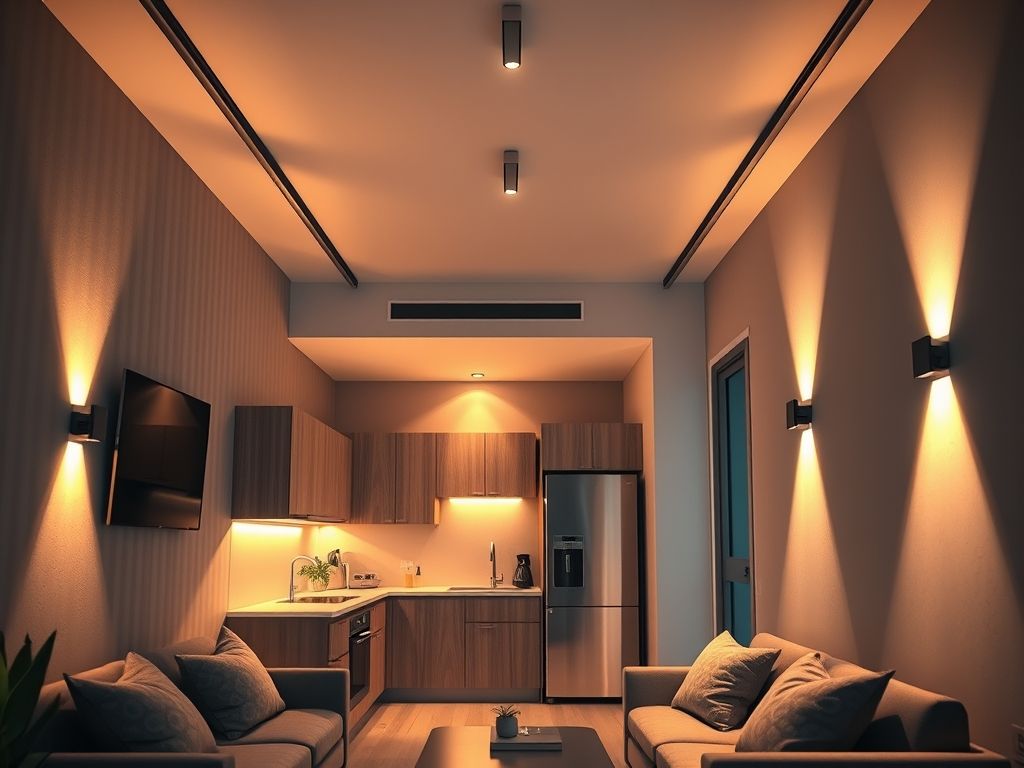 Iluminação inteligente em apartamentos pequenos