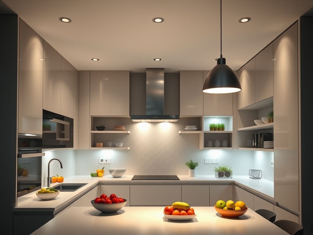 Iluminação inteligente em cozinhas planejadas