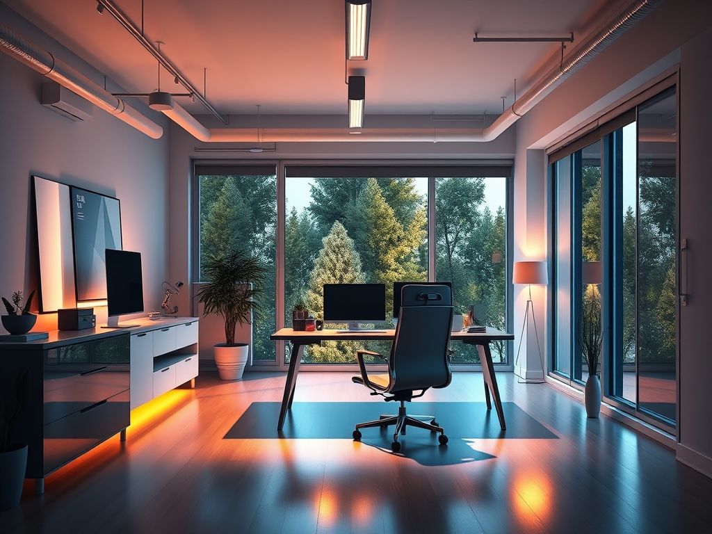 Iluminação inteligente para home office: produtividade e conforto