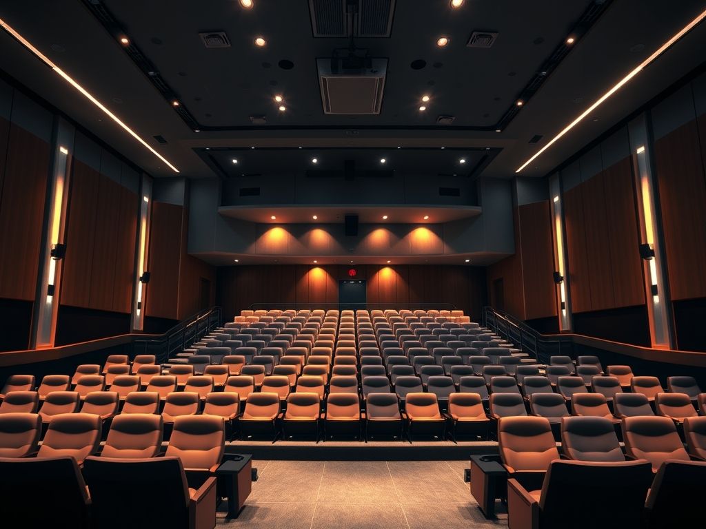 Iluminação para auditórios empresariais