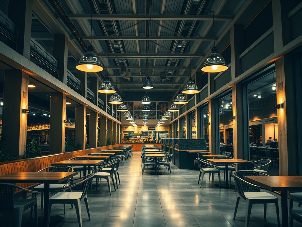Iluminação para cafeterias