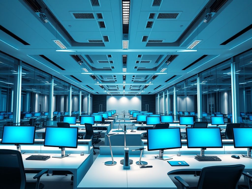 Iluminação para call centers modernos