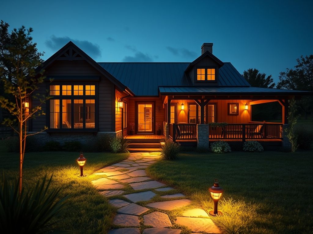 Iluminação para casas de campo