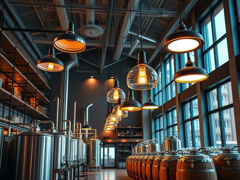 Iluminação para cervejarias artesanais