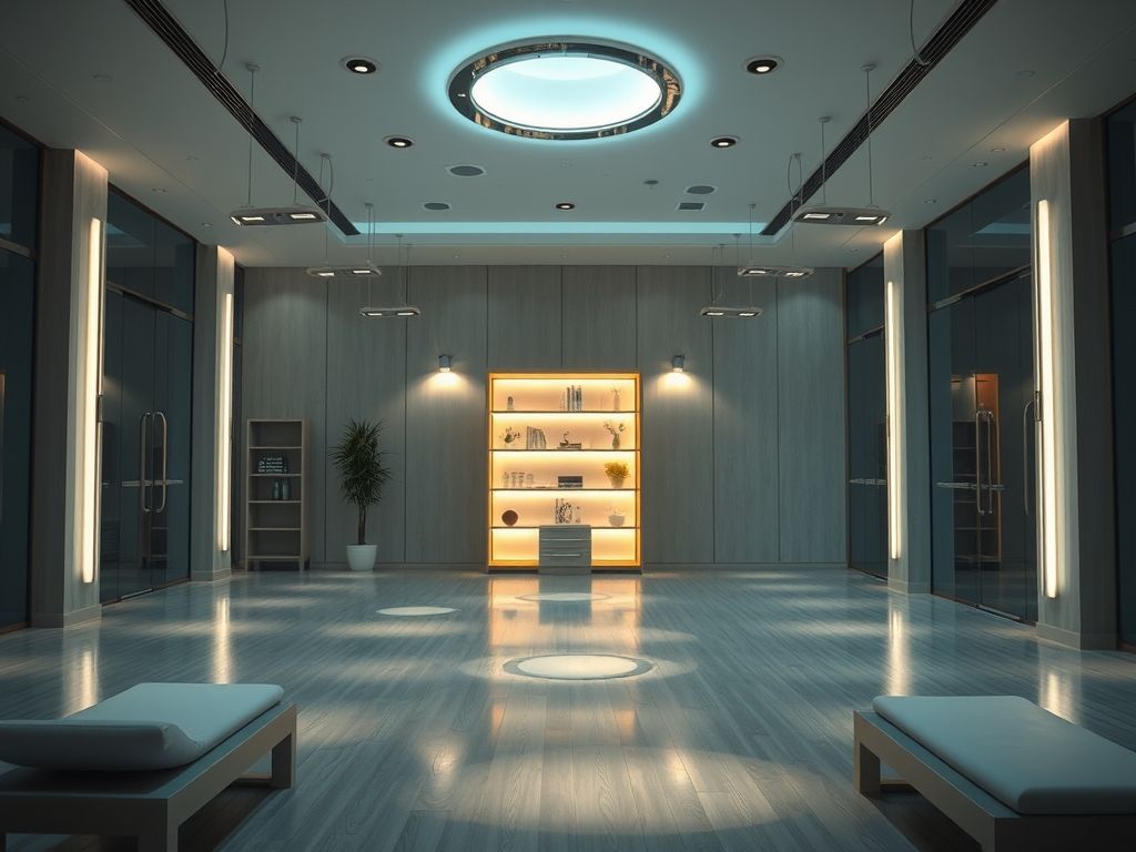 Iluminação para clínicas de pilates