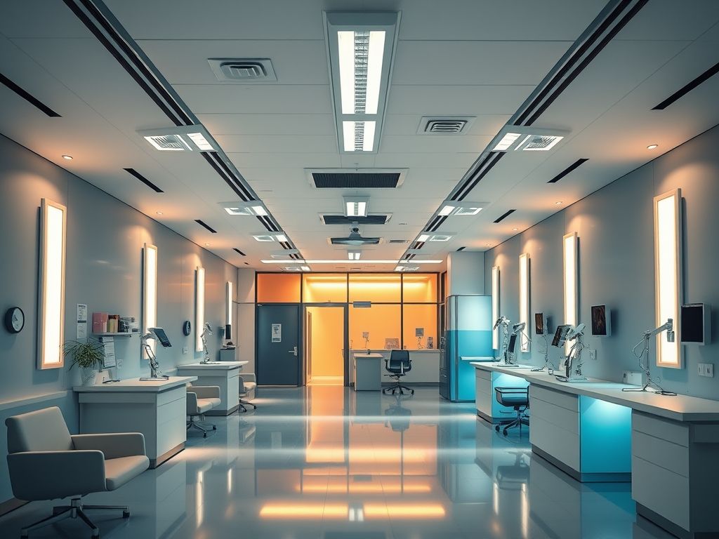 Iluminação para clínicas médicas populares