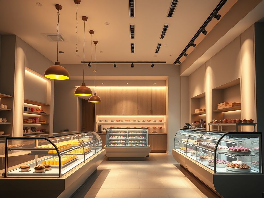 Iluminação para confeitarias gourmet