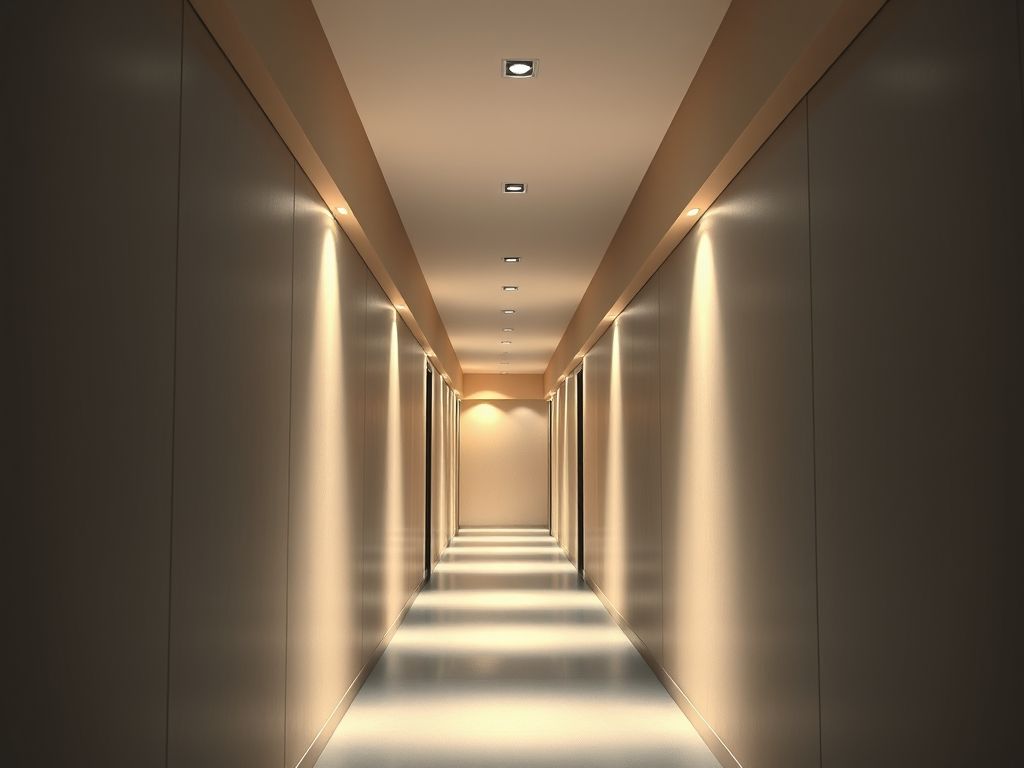 Iluminação para corredores estreitos