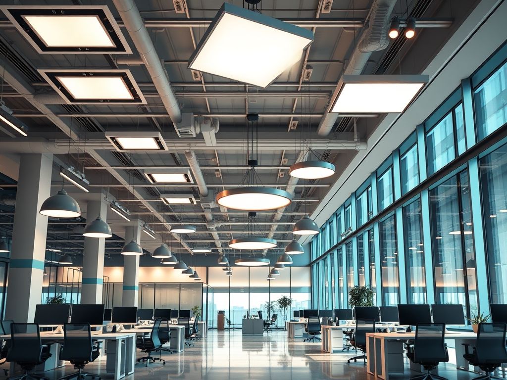 Iluminação para escritórios de arquitetura
