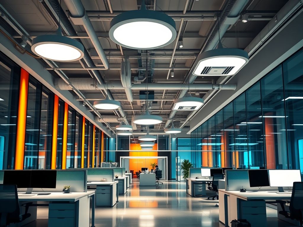 Iluminação para escritórios de design