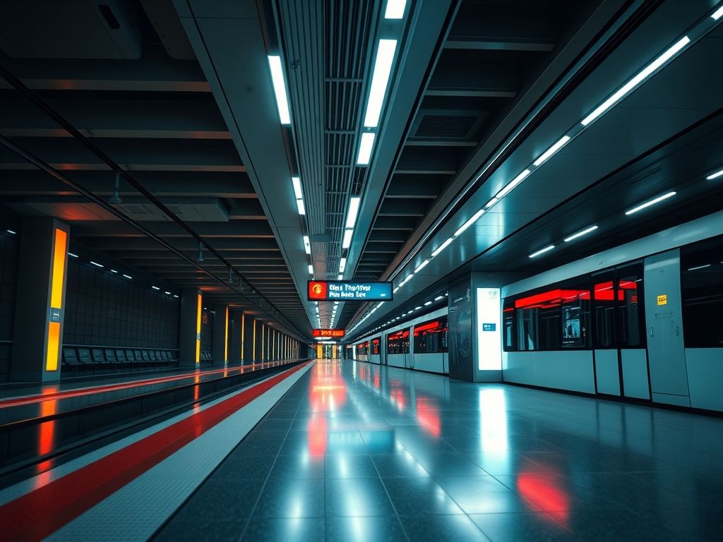 Iluminação para estações de metrô