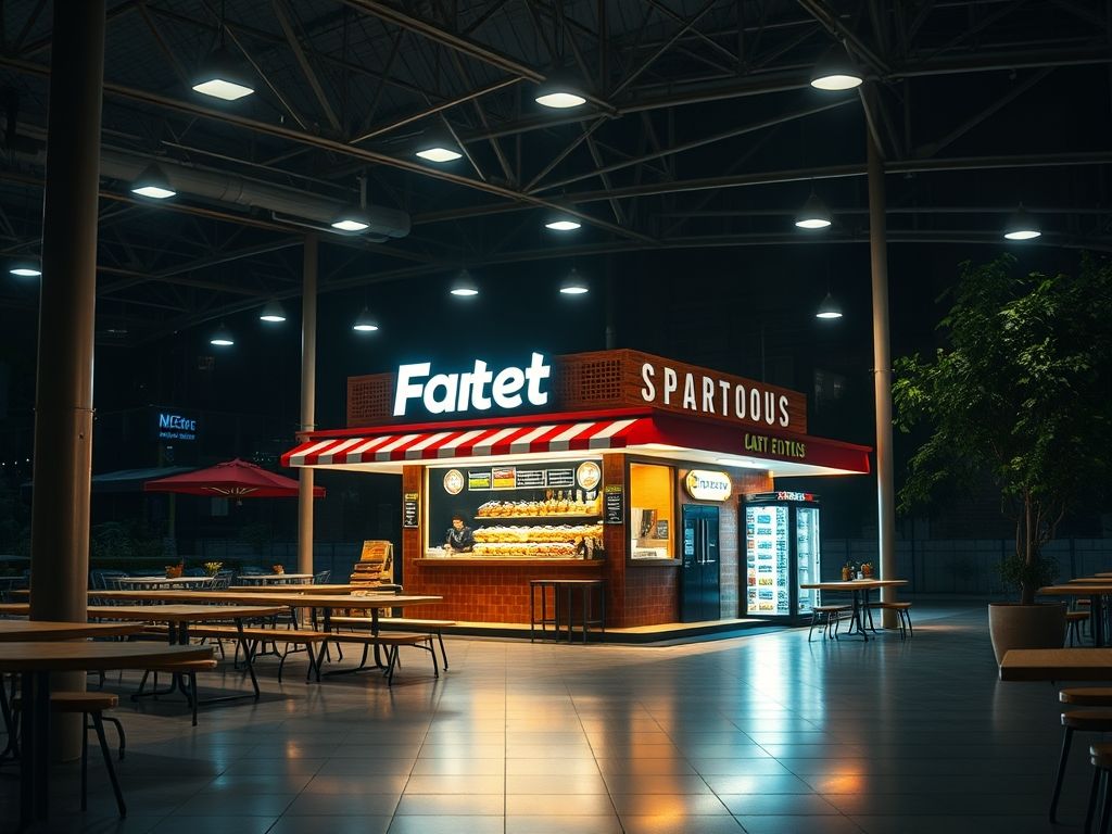 Iluminação para fast foods