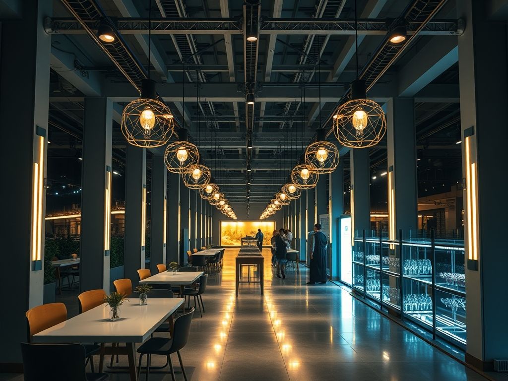 Iluminação para feiras gastronômicas