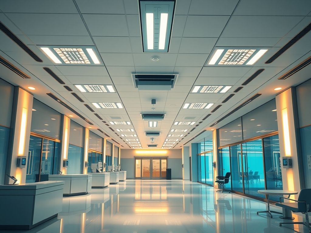 Iluminação para hospitais comerciais