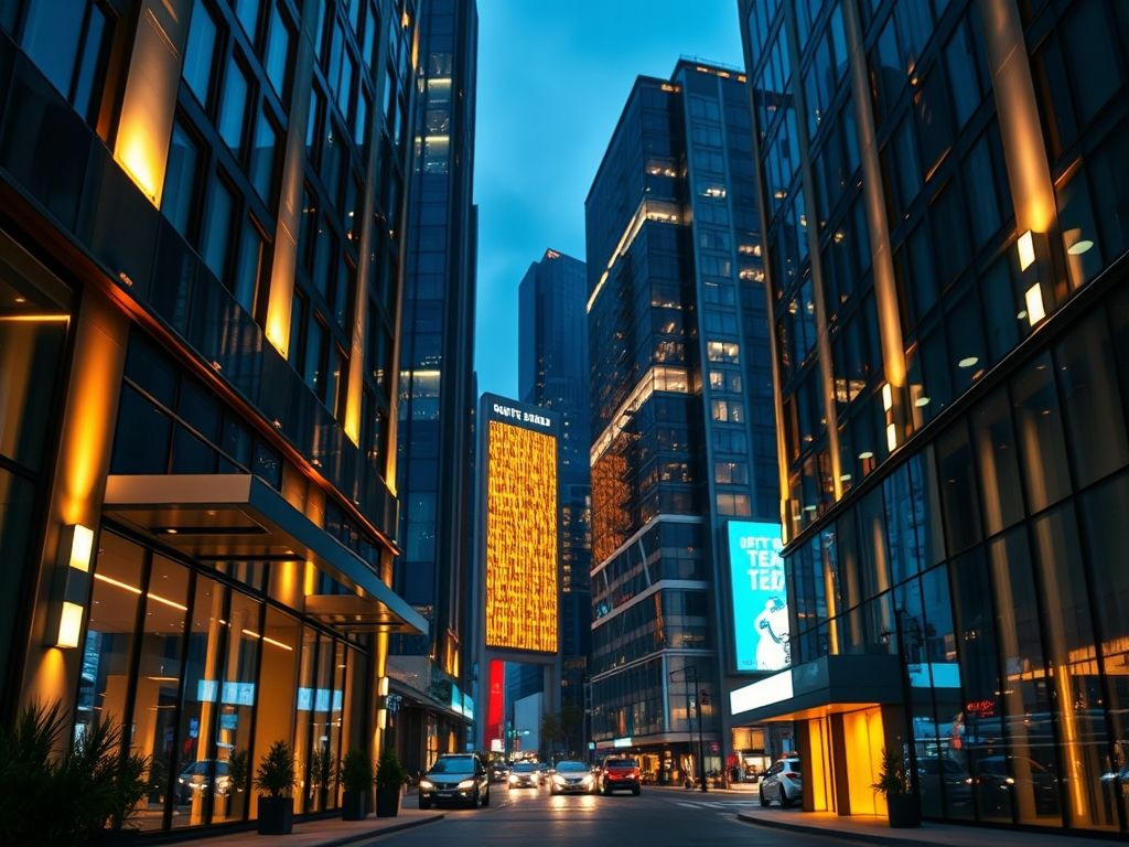 Iluminação para hotéis urbanos