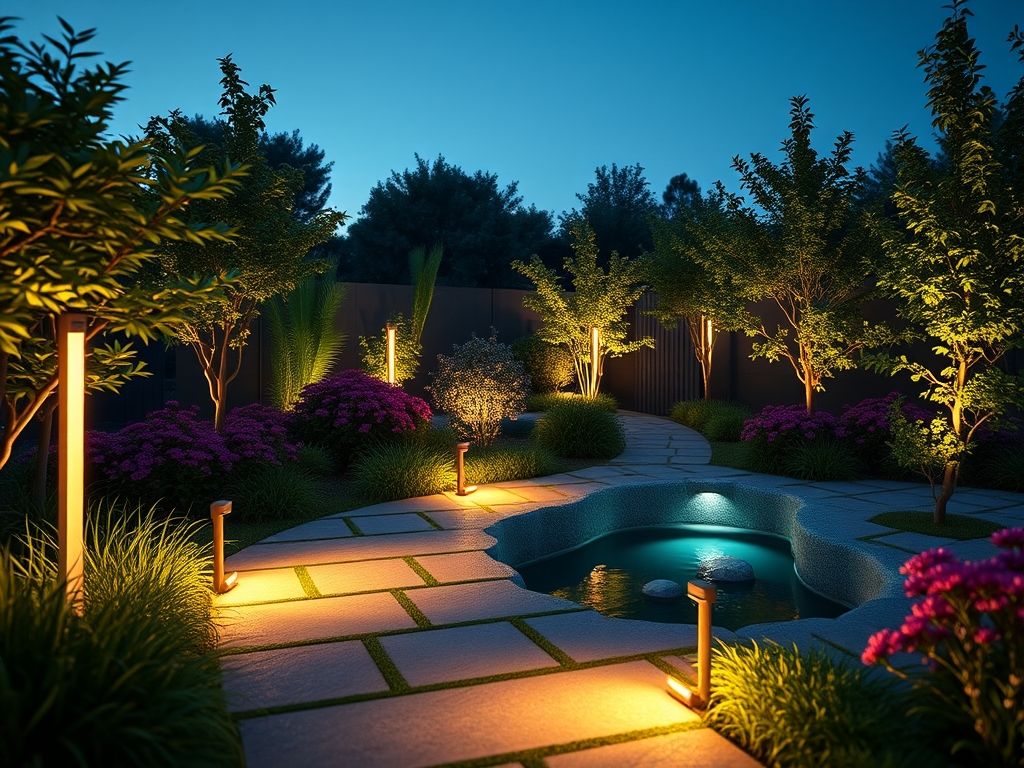 Iluminação para jardins