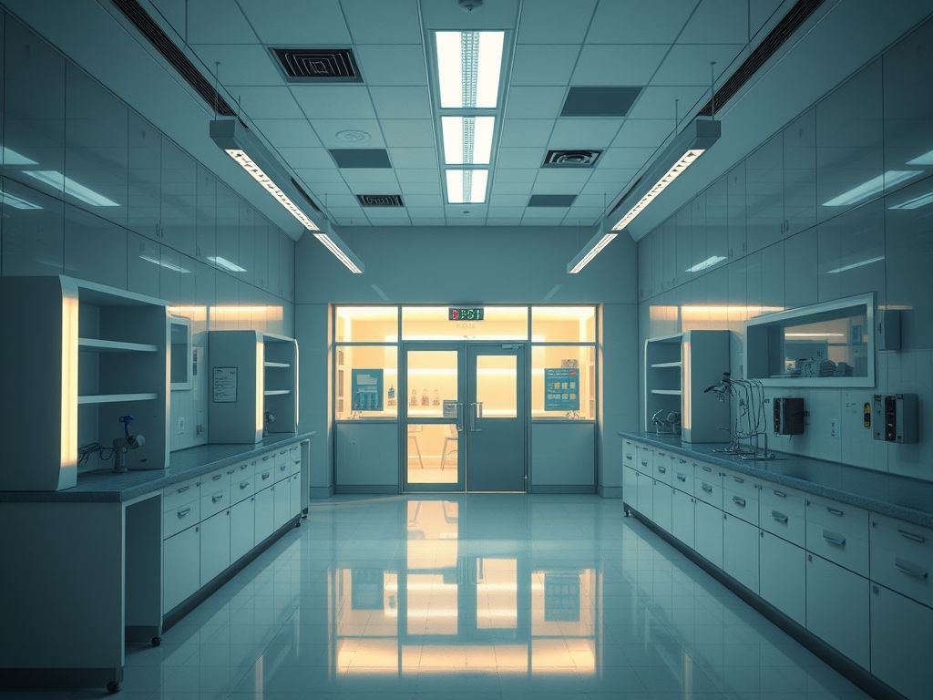 Iluminação para laboratórios clínicos