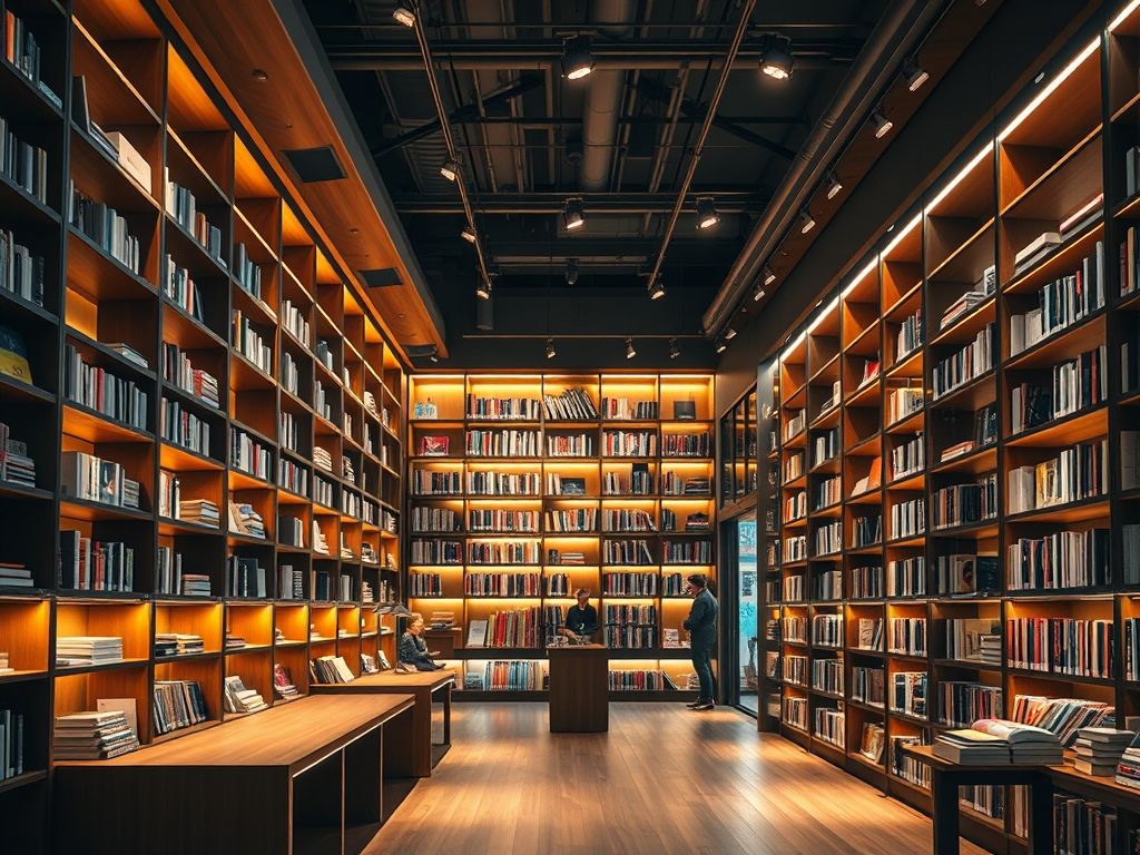 Iluminação para livrarias modernas