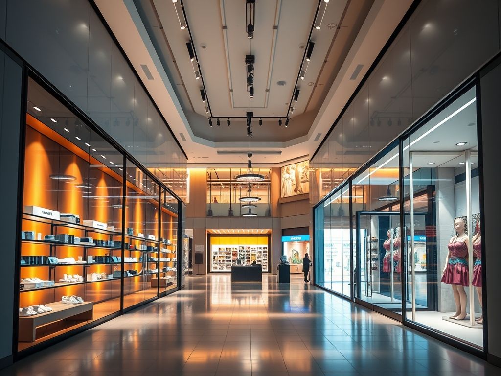 Iluminação para lojas de shopping populares