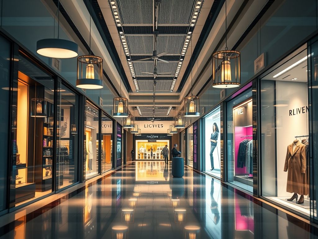 Iluminação para outlets premium