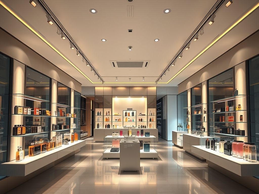 Iluminação para perfumarias