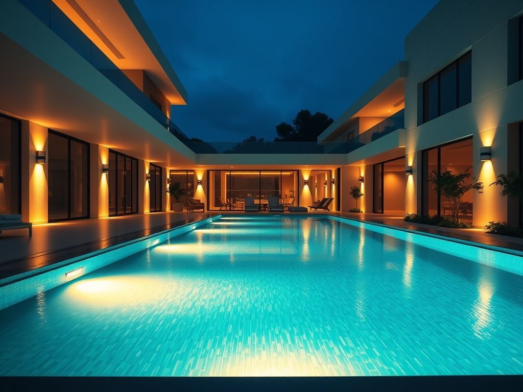 Iluminação para piscinas