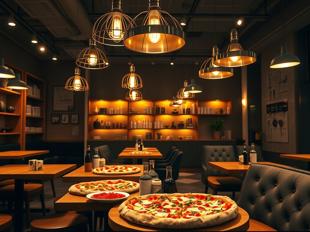 Iluminação para pizzarias tradicionais