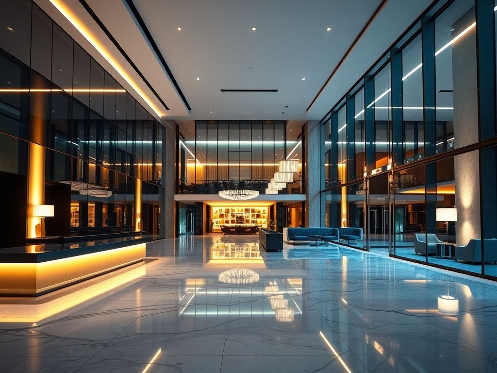 Iluminação para recepções corporativas