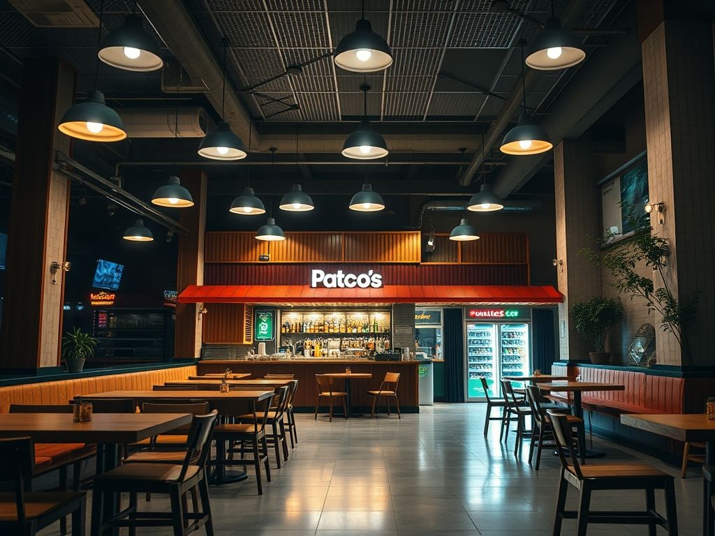 Iluminação para restaurantes fast food