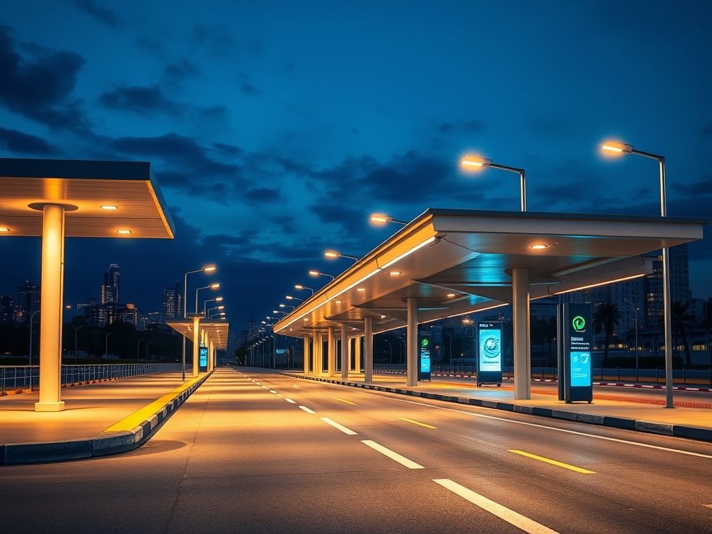 Iluminação para rodoviárias