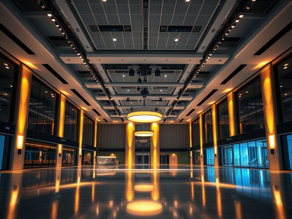 Iluminação para salas de convenção