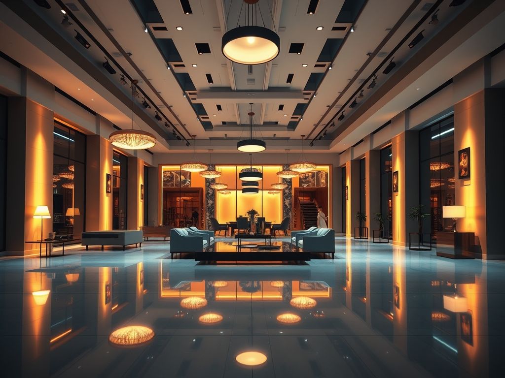 Iluminação para showrooms de luxo