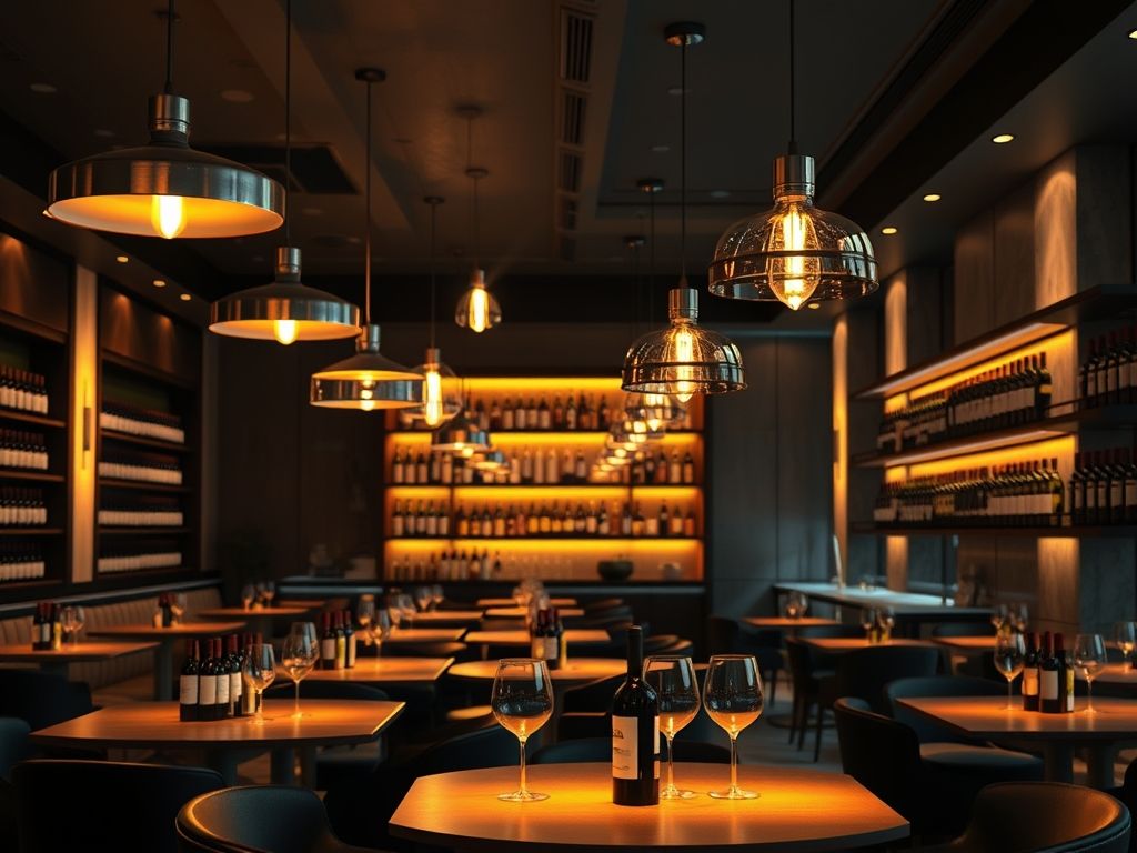 Iluminação para wine bars