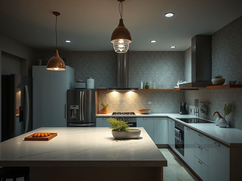 Iluminação sustentável em cozinhas planejadas