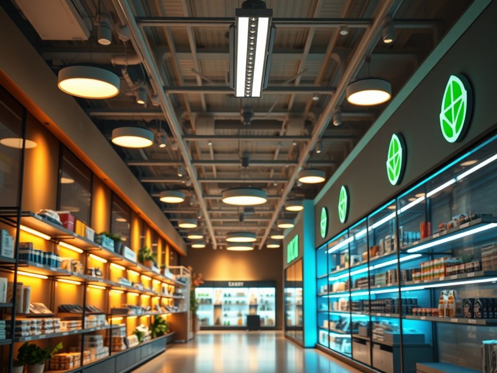 Iluminação sustentável em lojas: economia e design