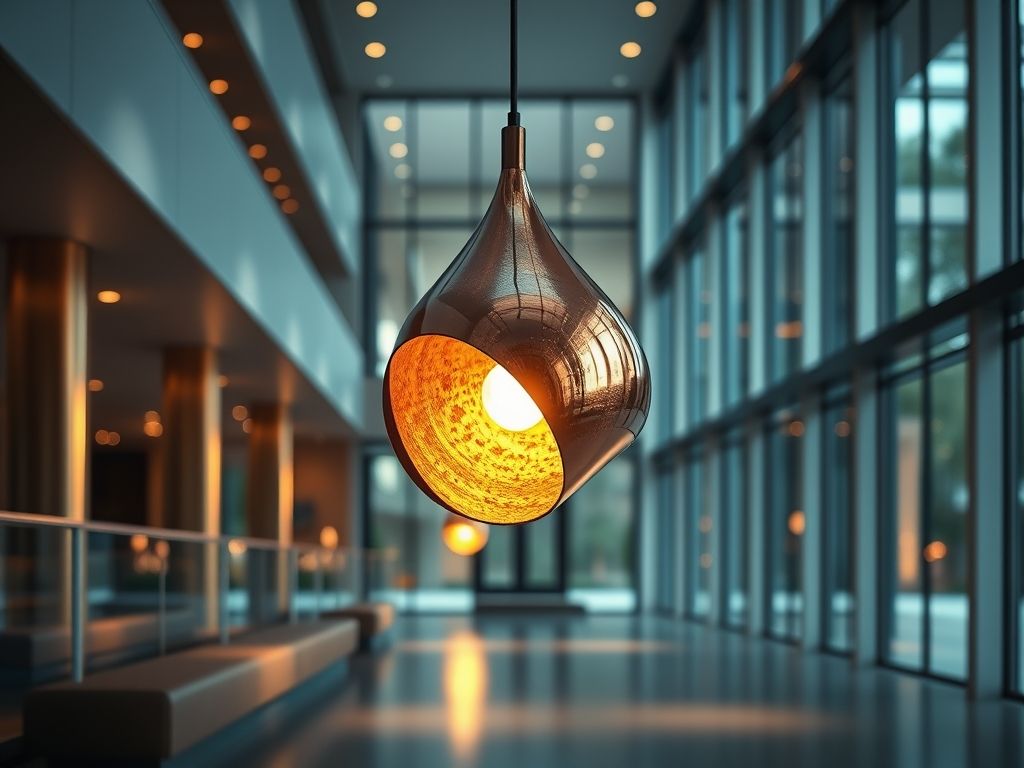 Luminária de cobre