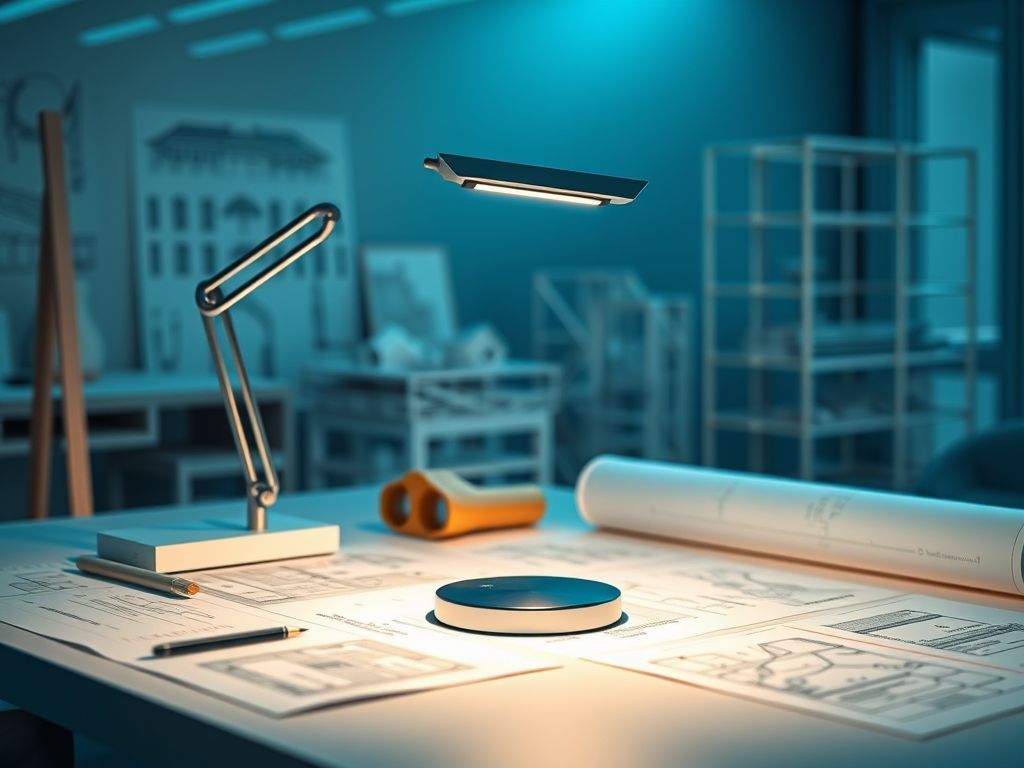 Luminária de escritório