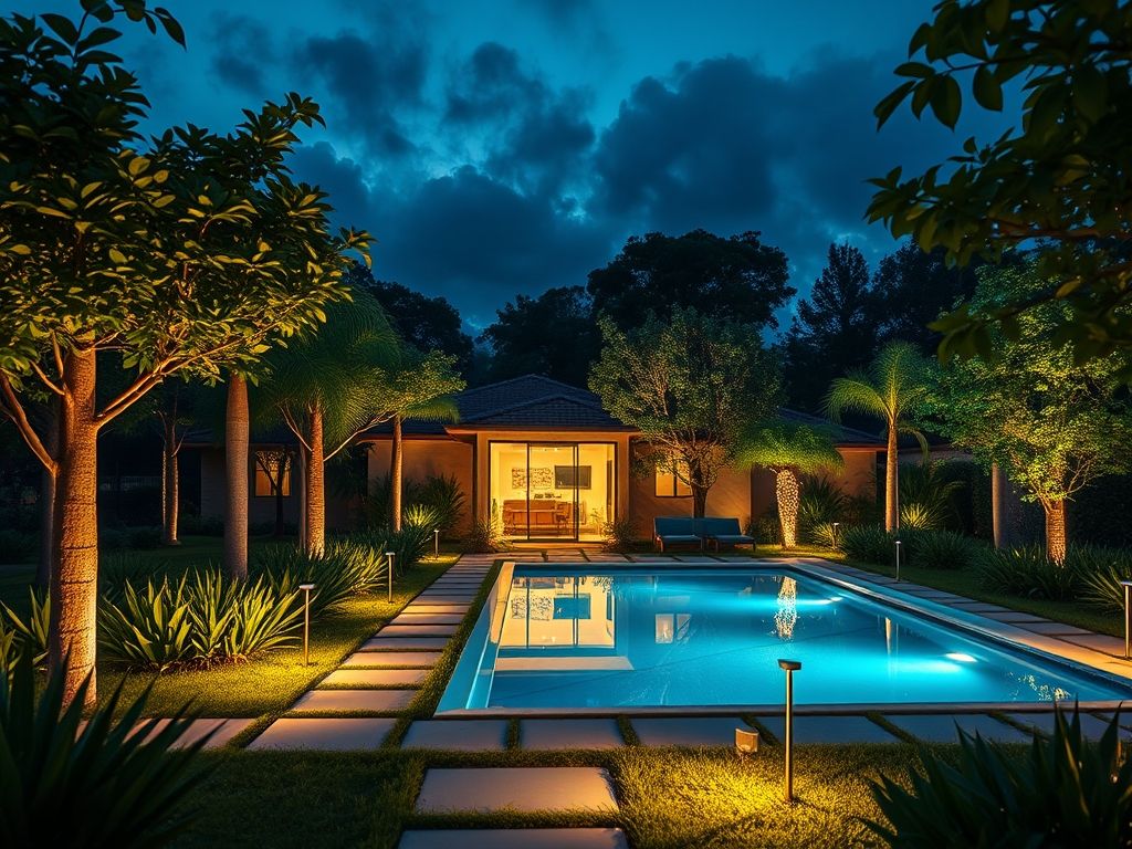 Luminária de jardim solar