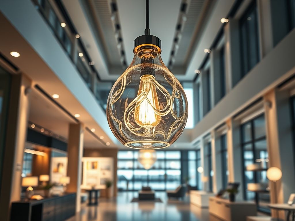 Luminária de vidro