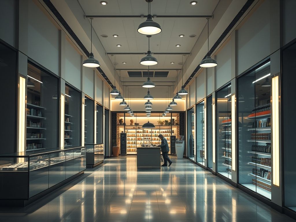 Luminária ideal para loja de conveniência