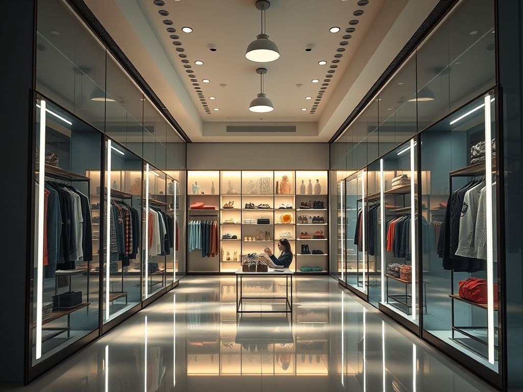 Luminária ideal para loja de roupas