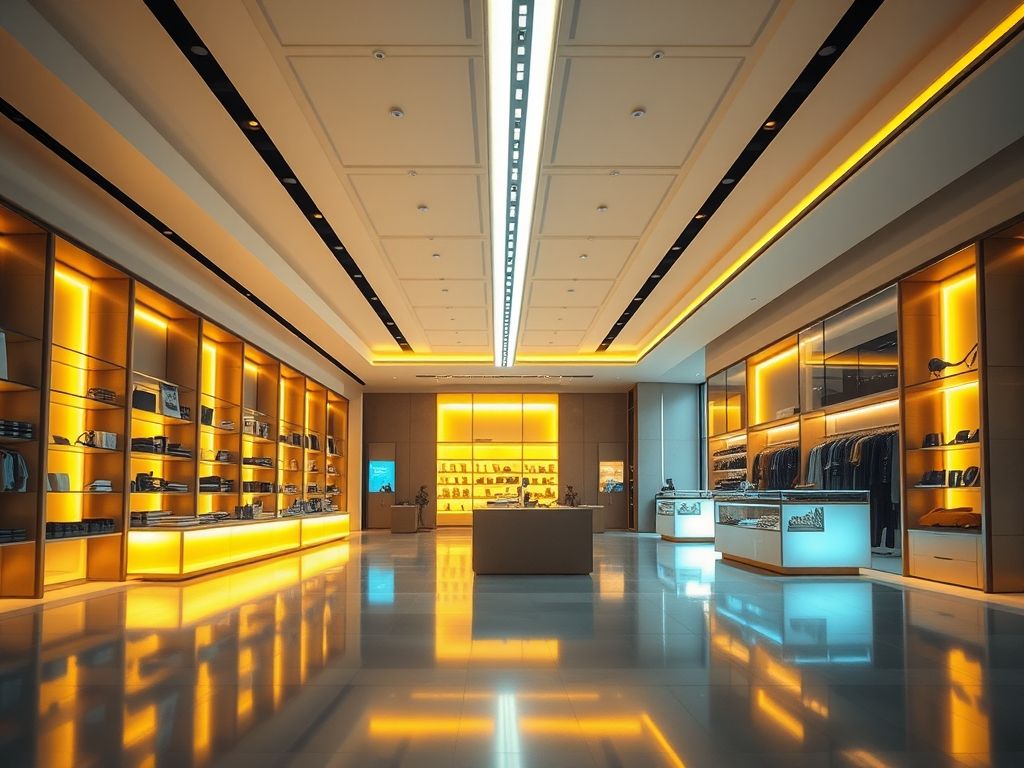 Luminária linear para empresas
