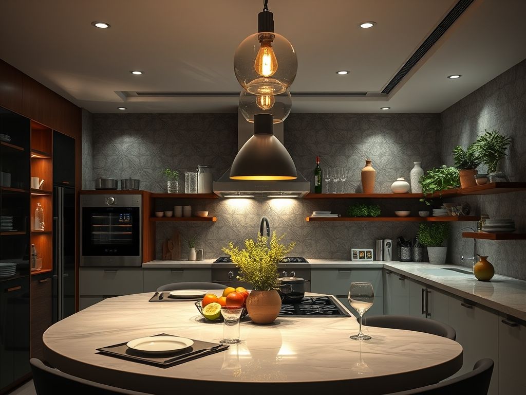 Luminária para cozinha gourmet