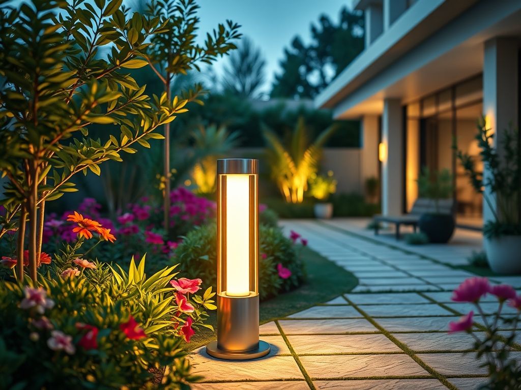 Luminária para jardim externo