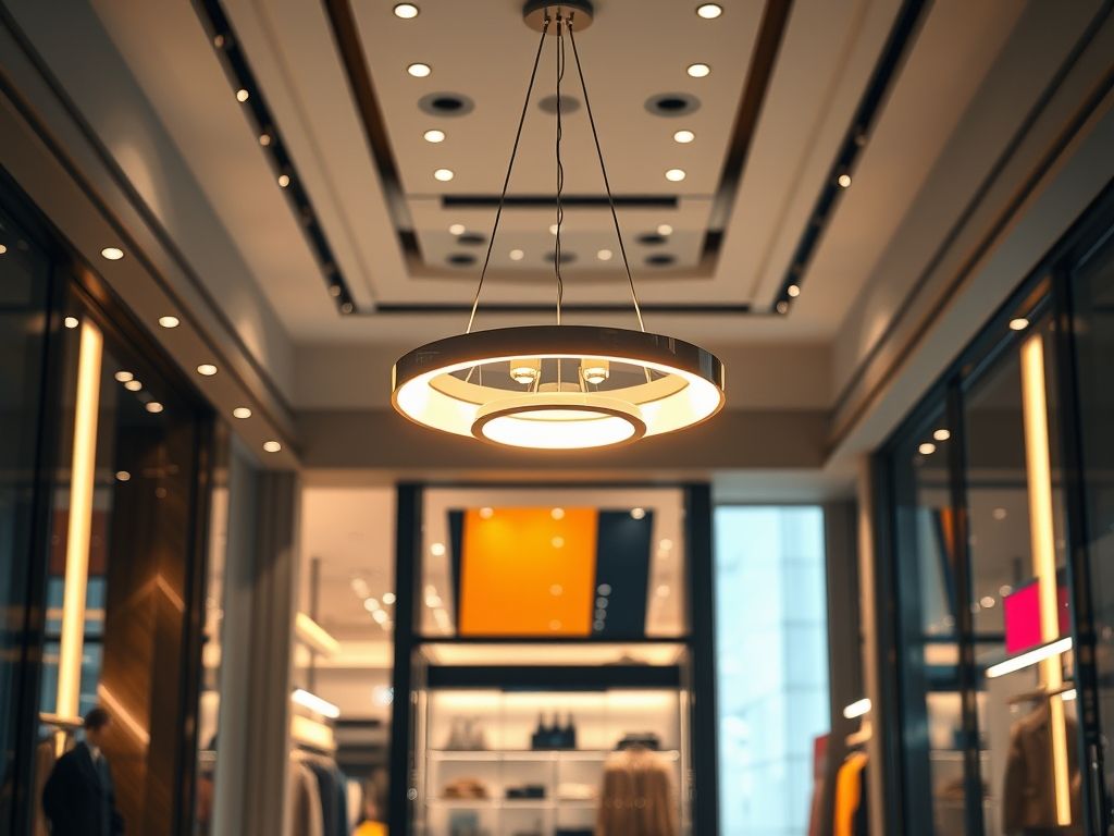 Luminária para lojas de moda