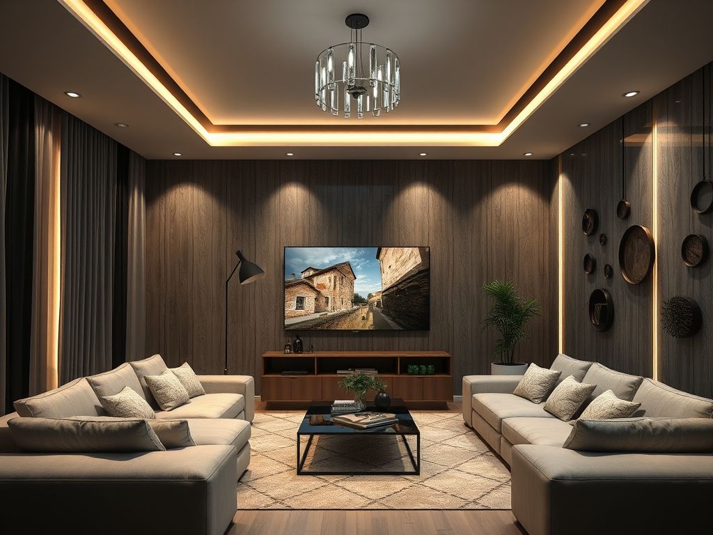 Luminária para sala de TV
