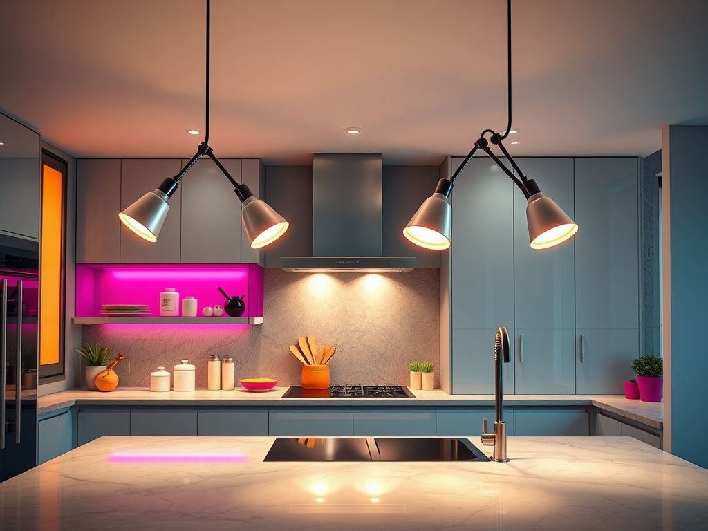 Luminárias articuláveis em cozinhas gourmet: ideias práticas