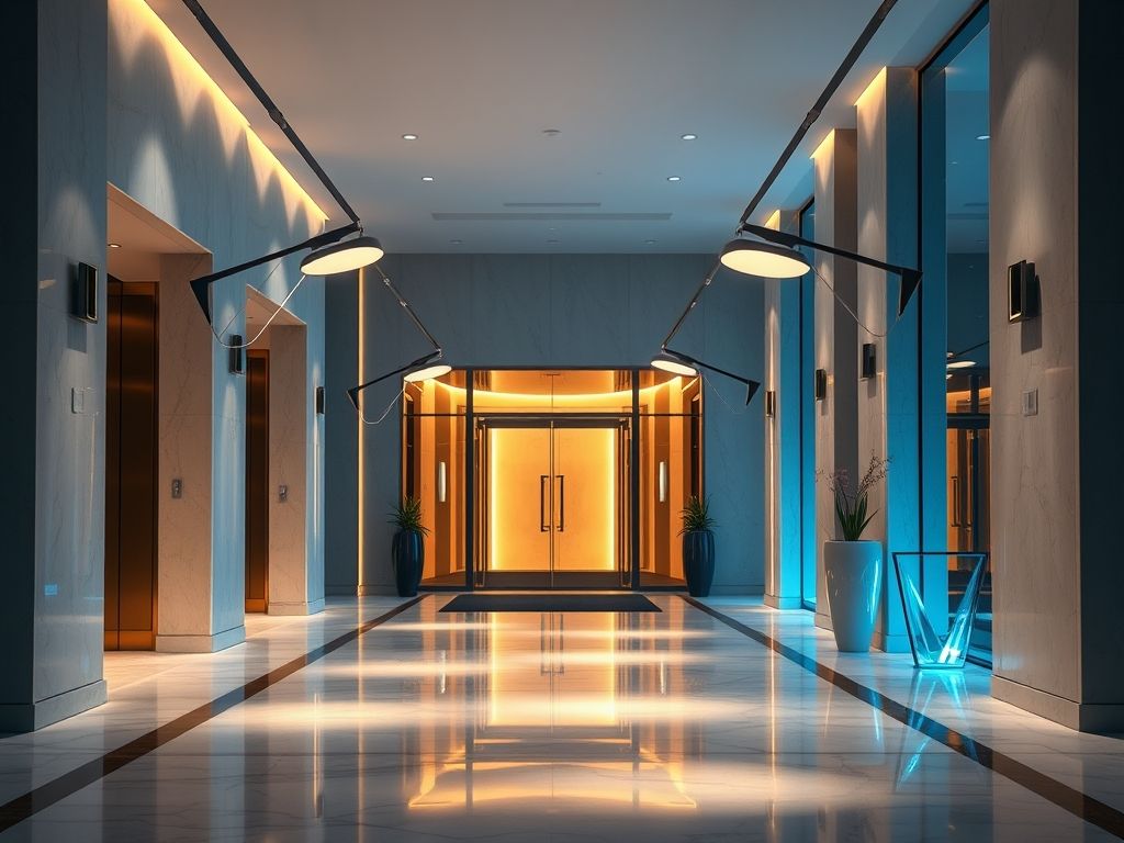Luminárias articuláveis em halls de entrada: ideias modernas